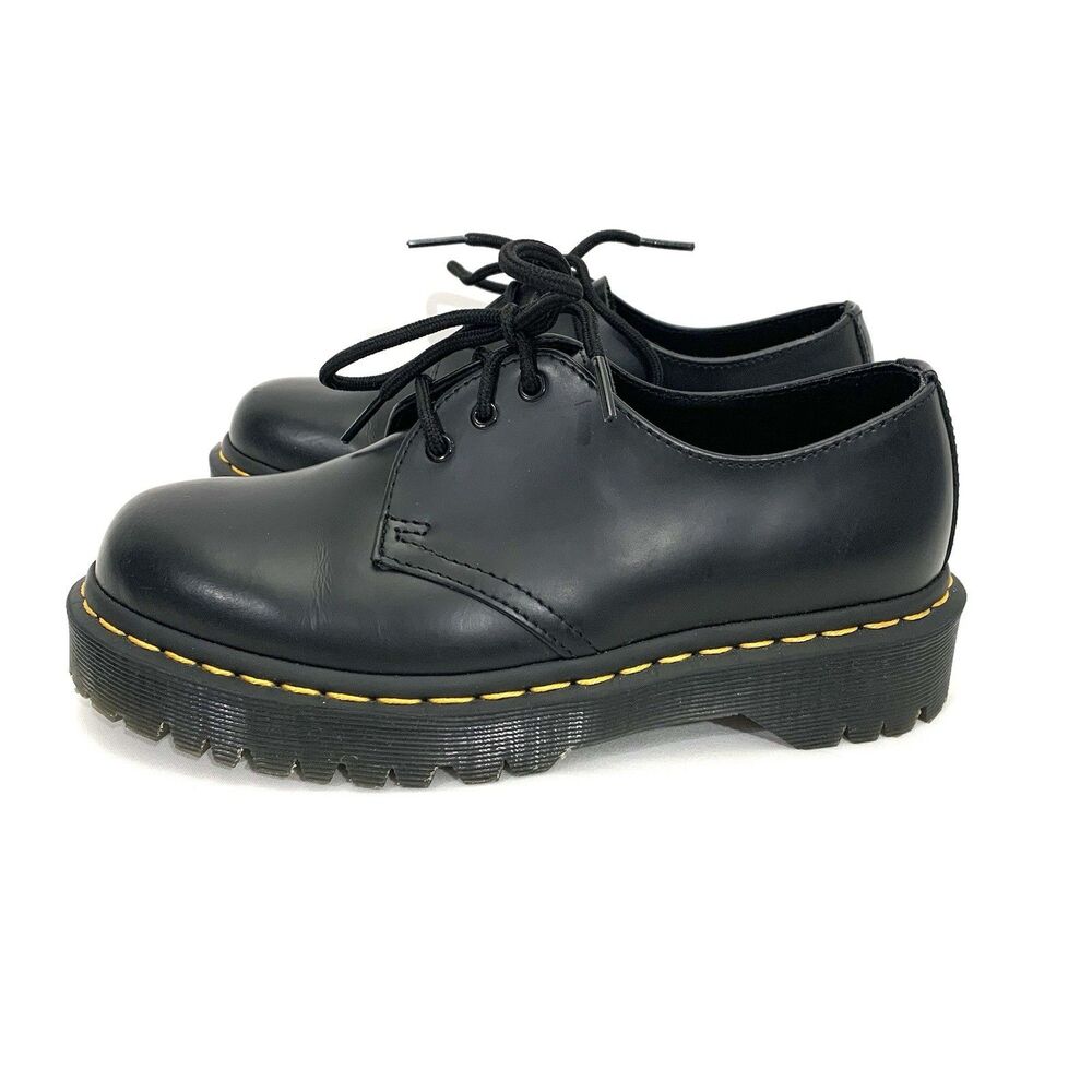 Dr. Martens 1461 Smooth Leather Shoes Black Oxfords Women’s SIZE 7 Men 6